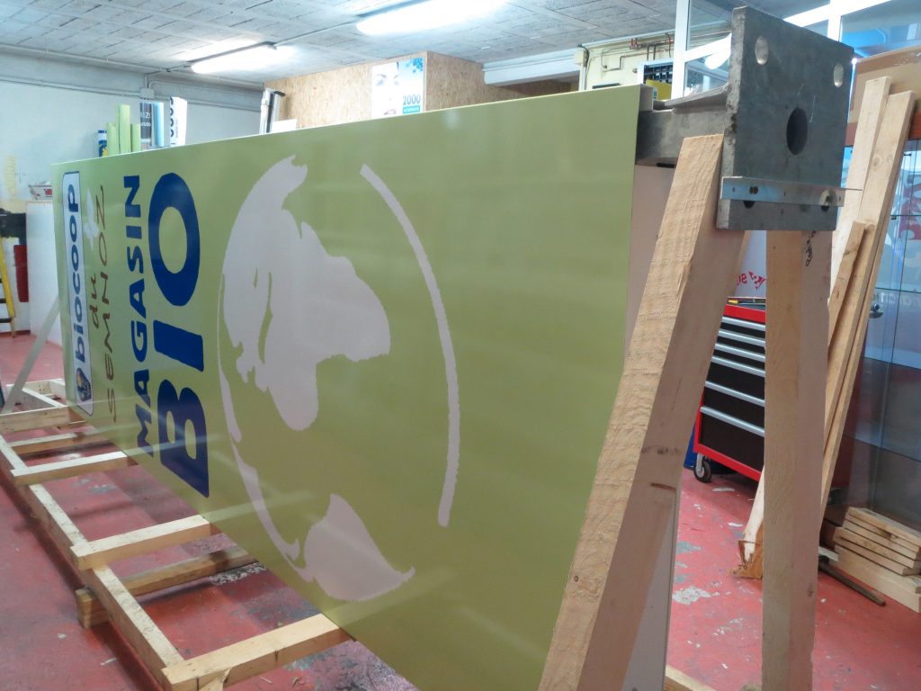 Fabrication d'un totem pour Chambery